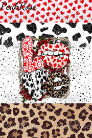 Love Leopard Lips Print Hoodie