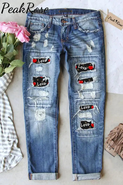 Love Letter Ripped Denim Jeans