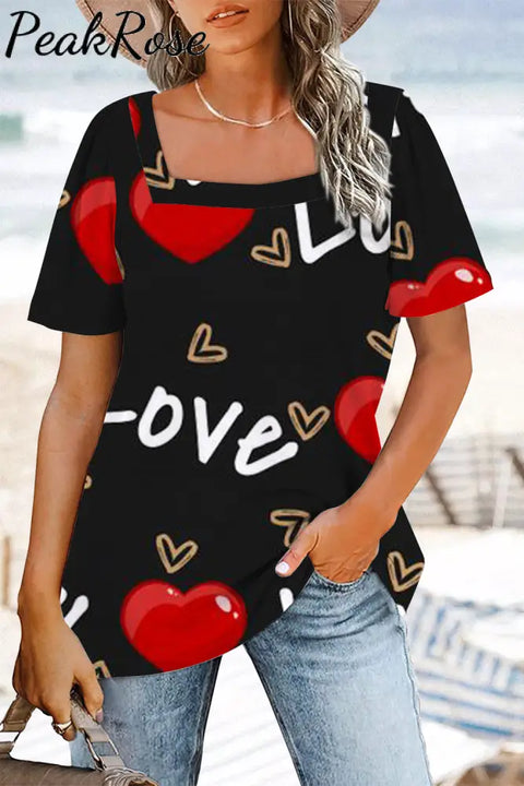 Love Letter Square Neck T-Shirt T-Shirt