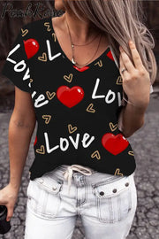 Love Letter V-Neck T-Shirt T-Shirt