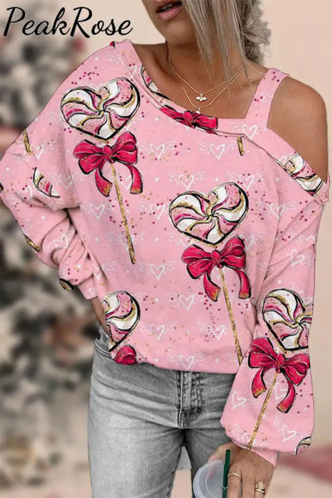 Love Lollipops Off-Shoulder Blouse