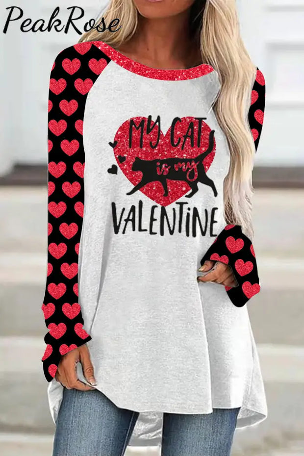 Love My Cat Is Valentine Loose Tunic