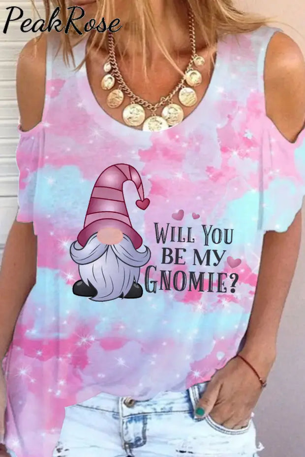 Love My Gnome Cold Shoulder T-Shirt