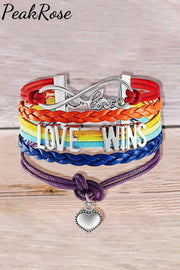 Love Wins Rainbow Heart Bracelet Bracelets