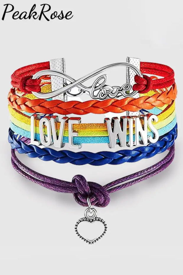 Love Wins Rainbow Heart Bracelet Bracelets