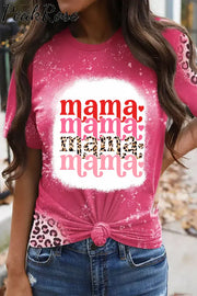 Mama Leopard Bleached T-Shirt T-Shirt