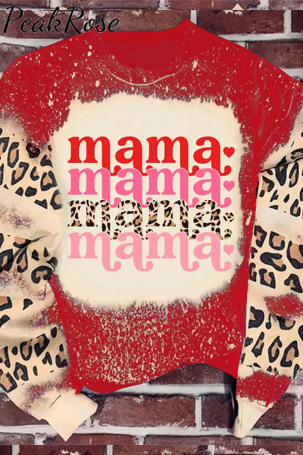 Mama Leopard Print Sweatshirt