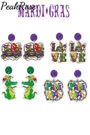 Mardi Gras Carnival Cute Creative Styling Resin Earrings