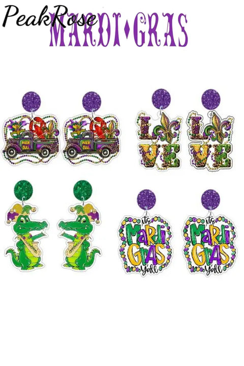 Mardi Gras Carnival Cute Creative Styling Resin Earrings