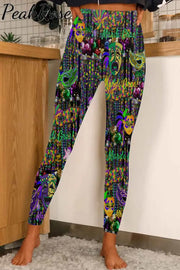 Mardi Gras Decoration Mask Leggings Leggings