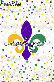 Mardi Gras Fleur De Lis Beads Stars Sweatshirt