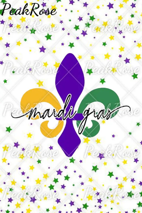 Mardi Gras Fleur De Lis Beads Stars Sweatshirt