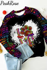 Mardi Gras Love Dog Colorful Pattern Sweatshirt