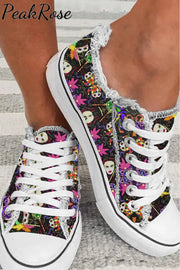 Mardi Gras Mask-Print Canvas Shoes Sneakers 3.5(35) / Multicolor