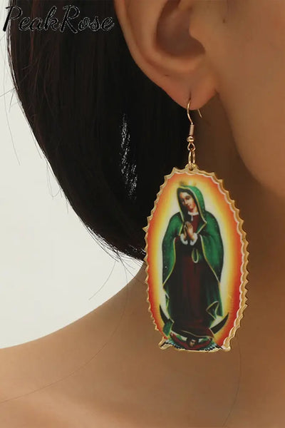 Maria Mother Faith Earrings One-Size / Picture Color