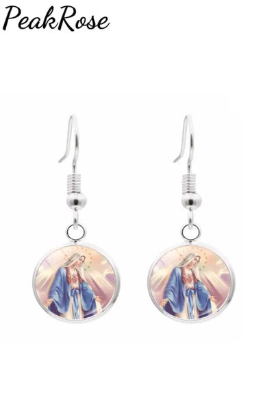 Maria Mother Faith Earrings One-Size / Picture Color1