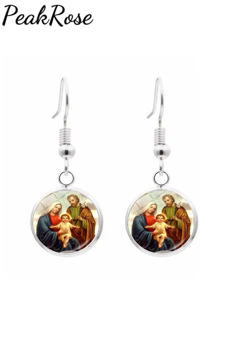 Maria Mother Faith Earrings One-Size / Picture Color6