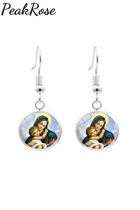 Maria Mother Faith Earrings One-Size / Picture Color9