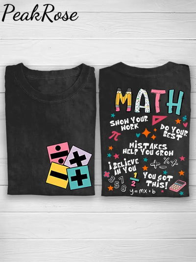 Math Teacher Casual Print T-Shirt Black / S Hot Sell