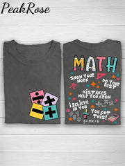 Math Teacher Casual Print T-Shirt Grey / S Hot Sell