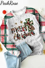 Merry Christmas Plaid Sweatshirt