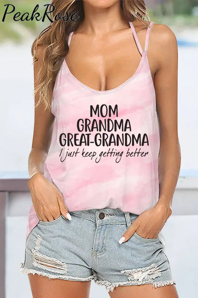 Mom Grandma Great-Grandma Print Beach Halter Top