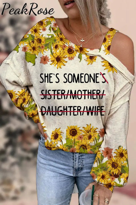 Mother’s Day You Are Yourself Sunflower Women Empowerment Off-Shoulder Blouse