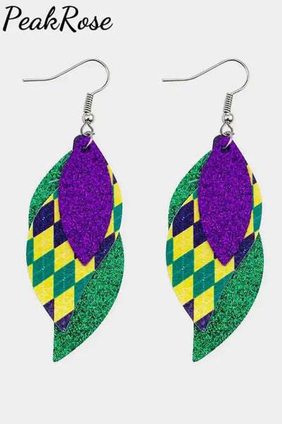 Multicolor Shining Hook Earrings One-Size / #1