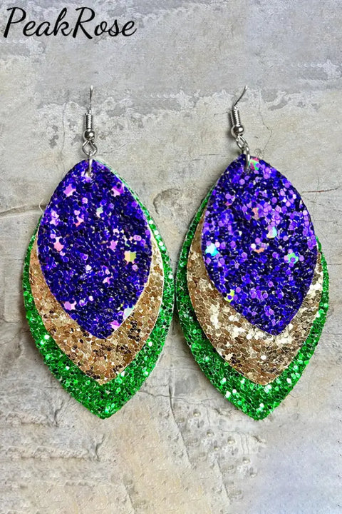 Multicolor Shining Hook Earrings One-Size