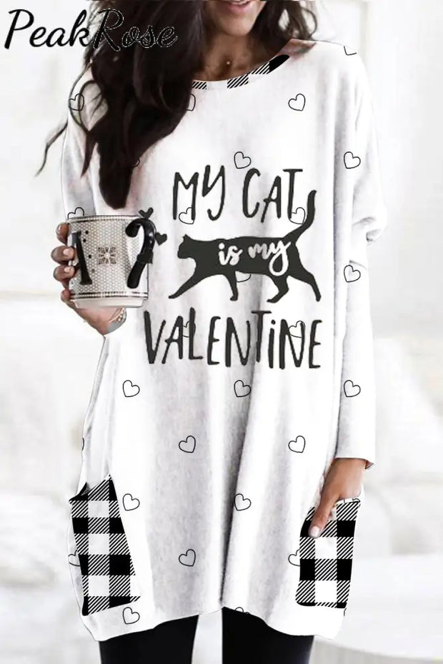 My Cat Is Valentine Tunic With Pockets