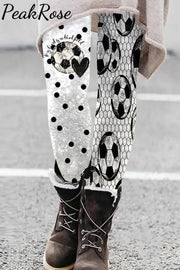 My Heart Is On That Field Soccer Leopard Print Leggings S / Photo Color Leggings