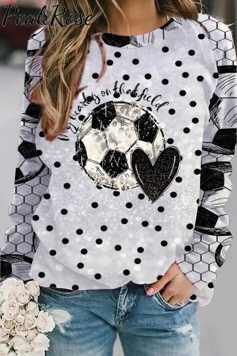 My Heart Is On That Field Soccer Leopard Print Sweatshirt