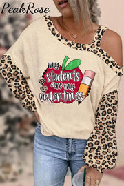 My Students Are Valentines Off-Shoulder Blouse S / Beige