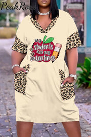 My Students Are Valentines Plus-Size Dress With Pockets Xl / Photo Color Plus Size Dresses