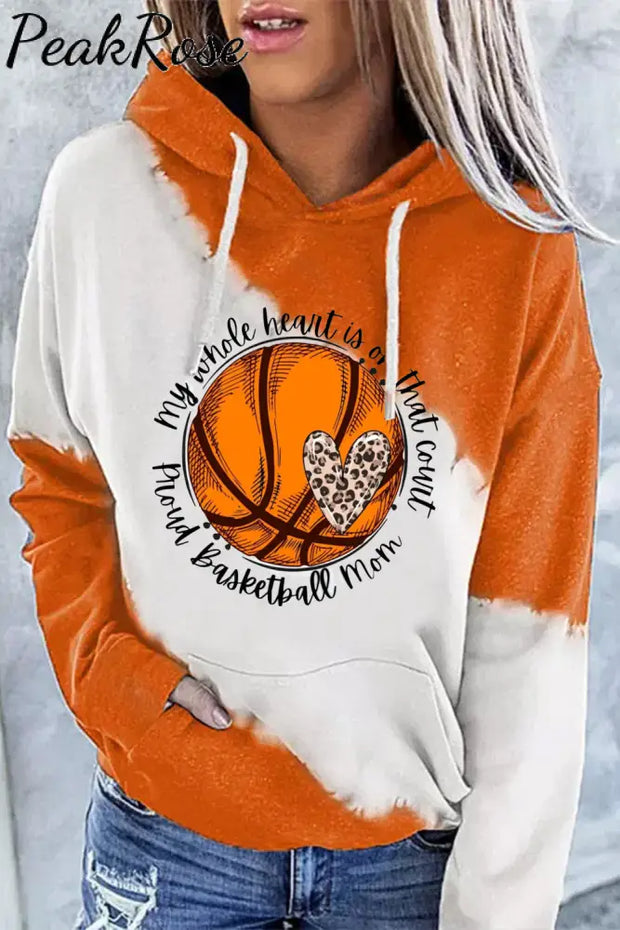 My Whole Heart Is On That Court Hoodie S / Orange