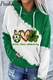 Peace Love St.patrick’s Day Hoodie