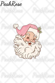 Pink Christmas Santa Print Denim Jeans