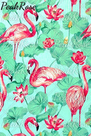 Pink Flamingo Fashion Print Sleeveless Dress