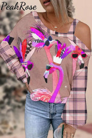 Pink Flamingo Off-Shoulder Blouse