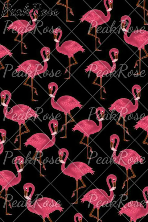 Pink Flamingos Black Beach Sleeveless Dress