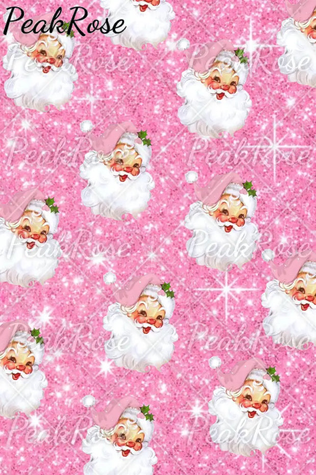 Pink Glitter Christmas Santa Sleeveless Dress