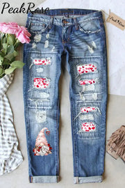 Pink Gnome Ripped Denim Jeans