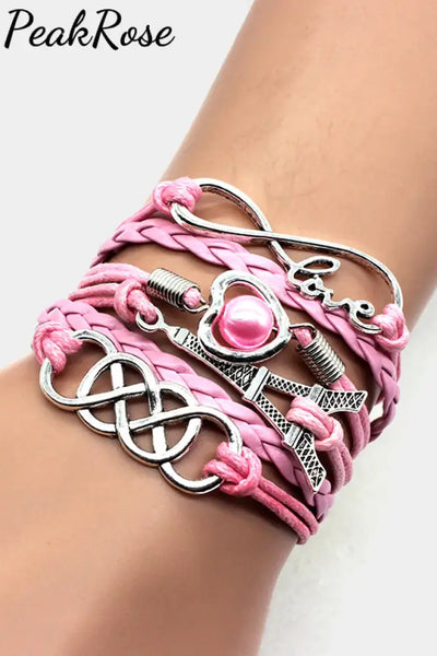 Pink Heart Bracelet One-Size Bracelets