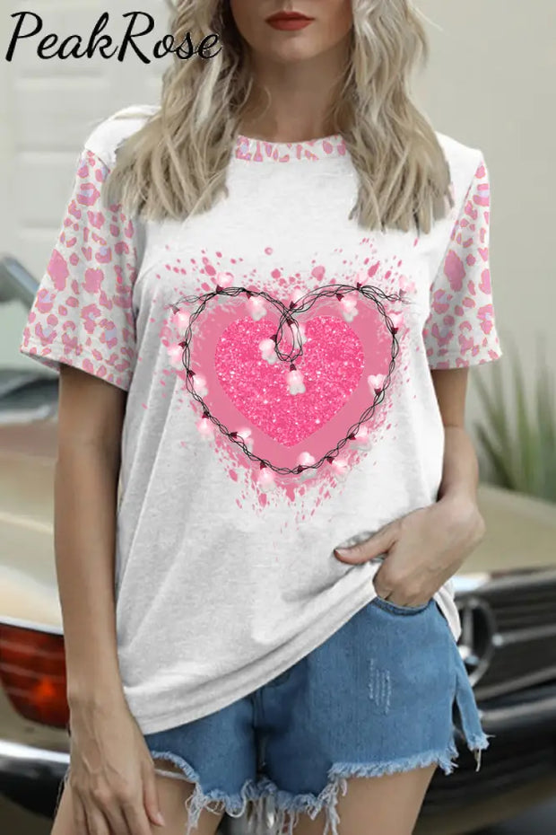 Pink Heart Lanterns T-Shirt