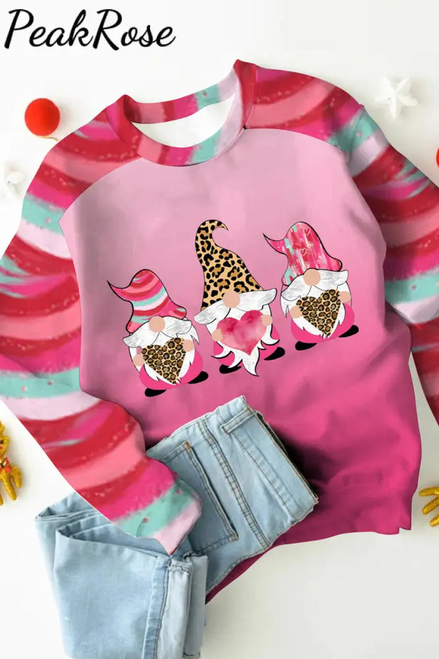 Pink Love Gnome Sweatshirt