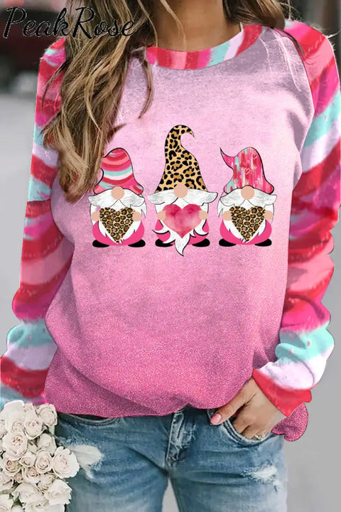 Pink Love Gnome Sweatshirt S /