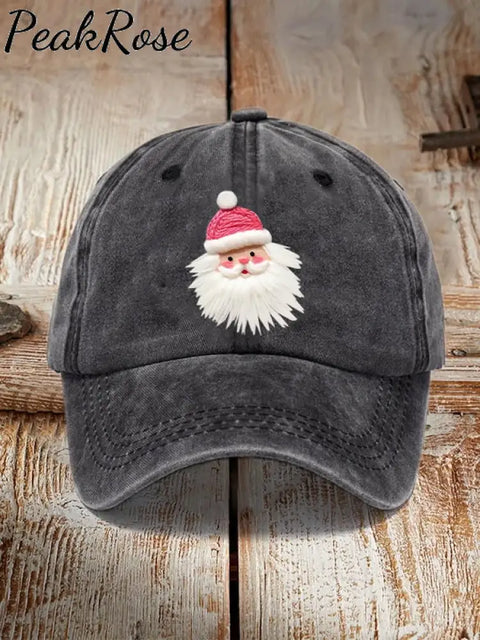 Pink Santa Casual Unisex Hat Black / One-Size Christmas