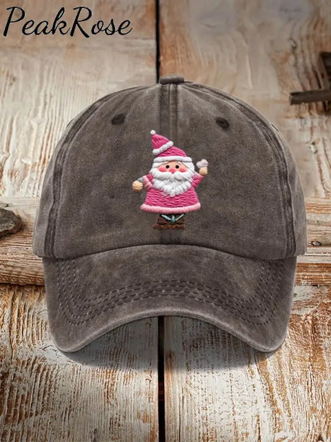 Pink Santa Casual Unisex Hat Coffee / One-Size Christmas