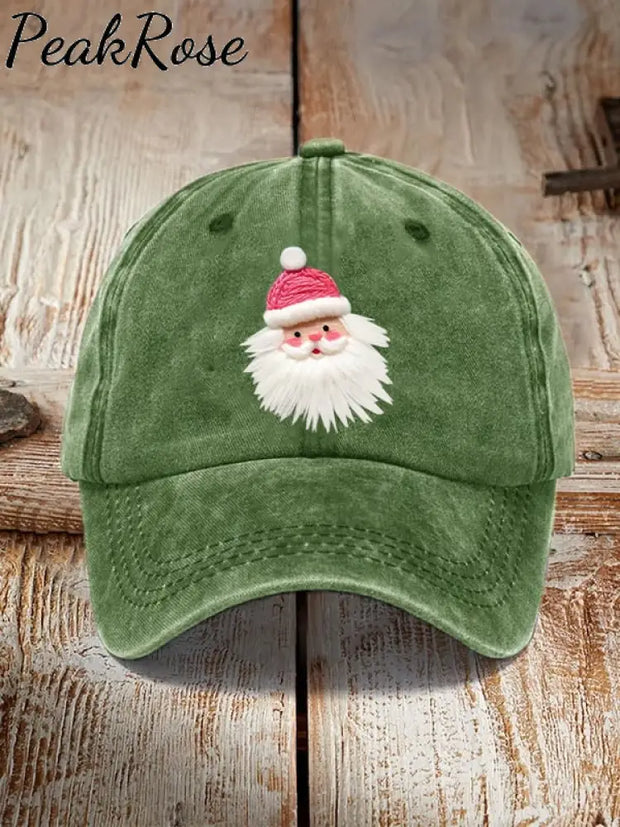 Pink Santa Casual Unisex Hat Green / One-Size Christmas