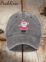 Pink Santa Casual Unisex Hat Grey / One-Size Christmas